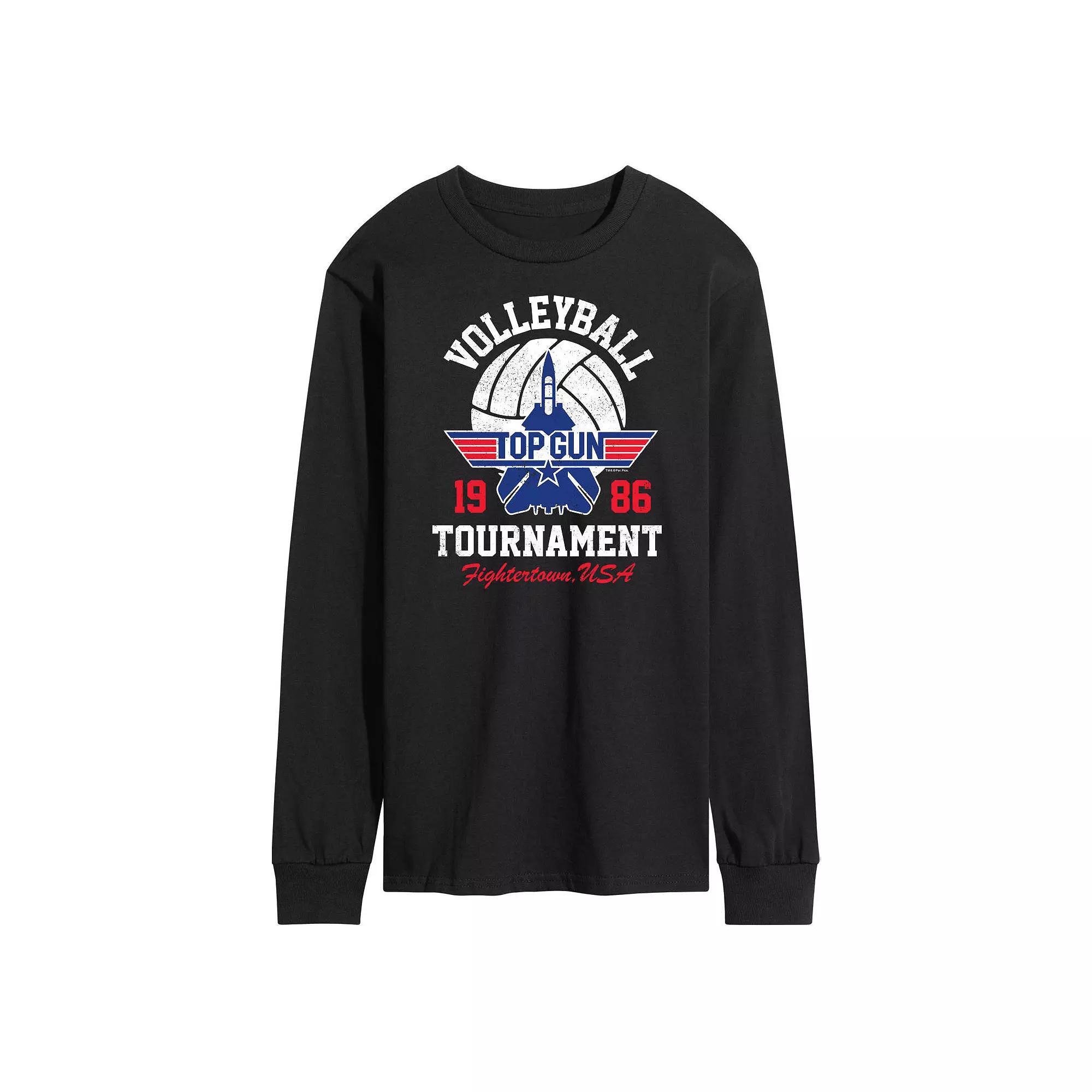 Mens Top Gun Volleyball Tournament Long Sleeve Tee Product Image