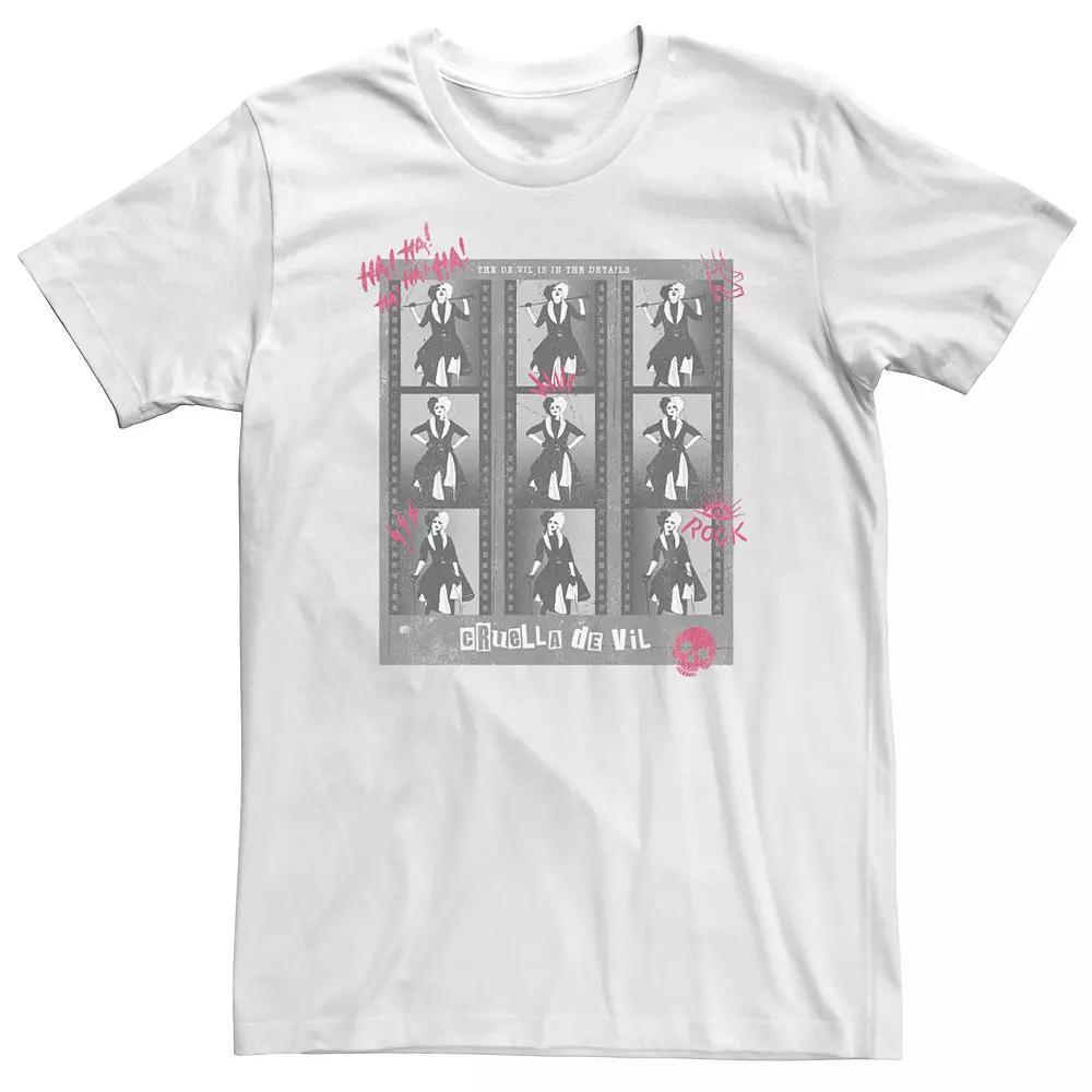 Big & Tall Disney Cruella Negatives Tee, Men's, Size: XL Tall, White Product Image