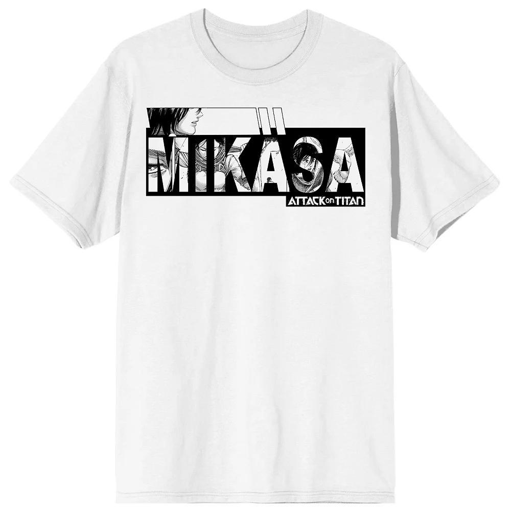 Men's Attack On Titan Mikasas Graphic Tee, Size: Large, White Product Image