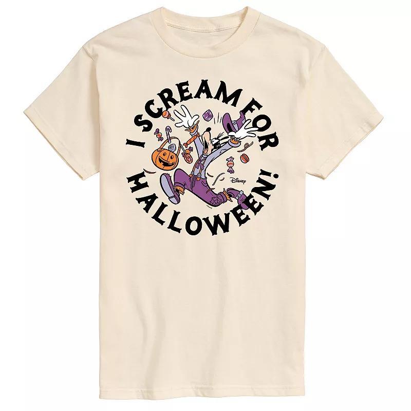 Disneys Goofy Mens I Scream For Halloween Graphic Tee Product Image