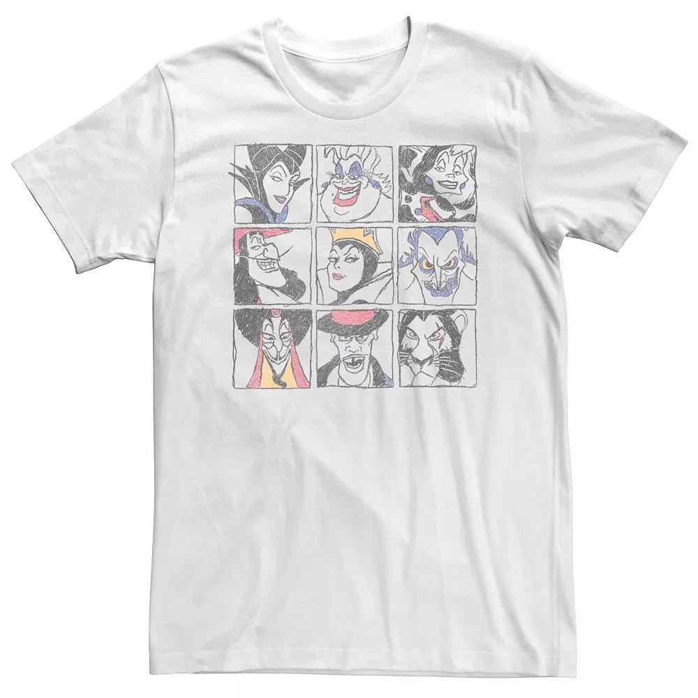 Disney's Villains Big & Tall Lineup Tee, Men's, Size: 3XL Tall, White Product Image