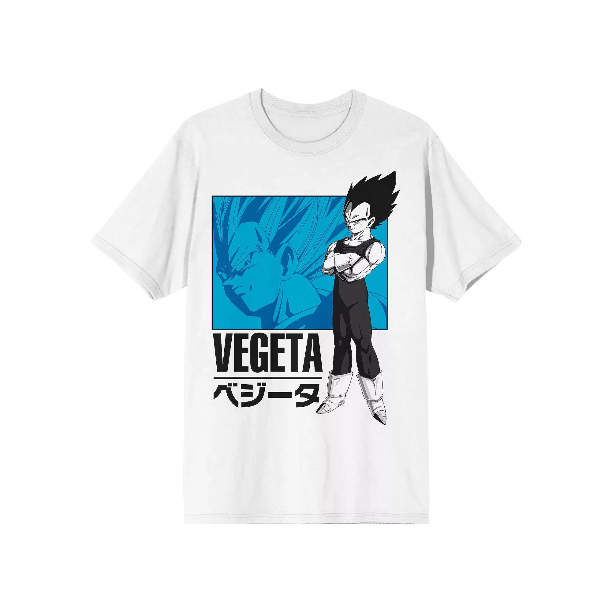Men's Dragon Ball Z Vegeta Tee, Size: Large, White Product Image