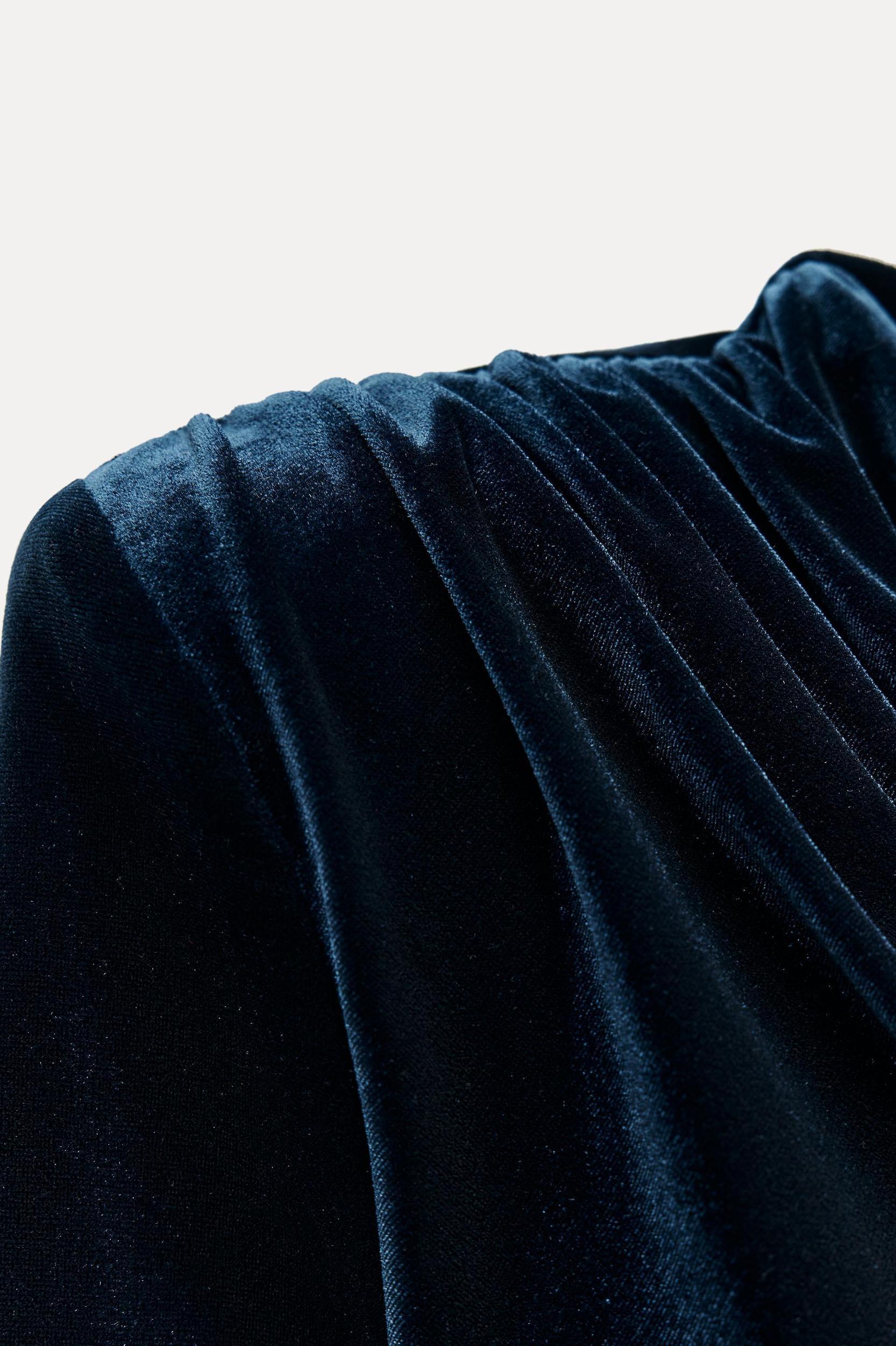 CUT OUT VELVET DRESS ZW COLLECTION Product Image