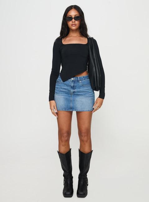Inca Long Sleeve Top Black Product Image