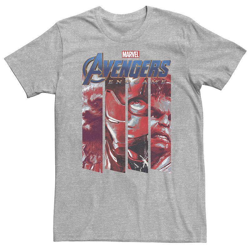 Big & Tall Marvel Avengers Endgame Red Tint Panels Tee, Men's, Size: 4XL, Athletic Grey Product Image