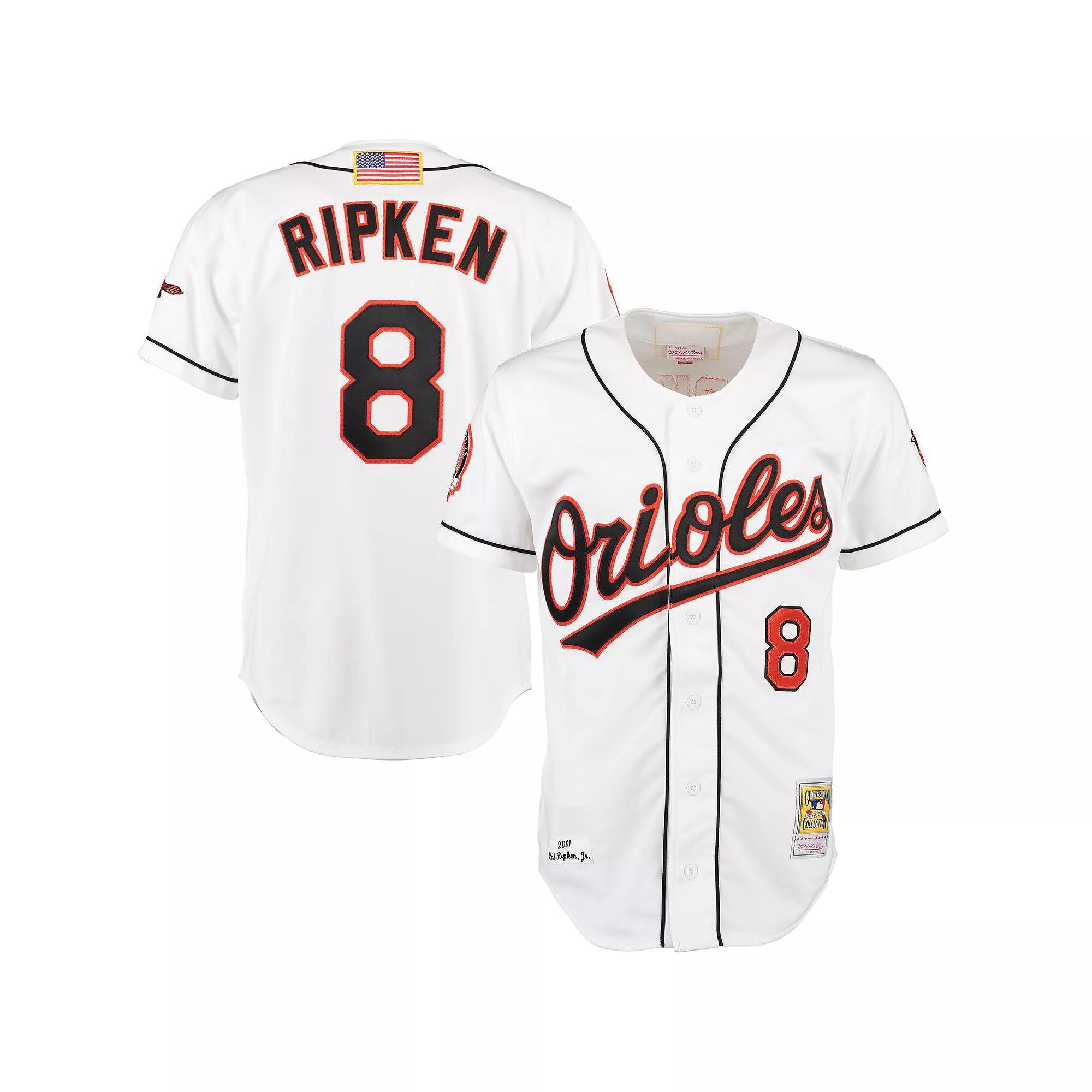 Men's Mitchell & Ness Cal Ripken White Baltimore Orioles Home Authentic Jersey, Size: 36 Product Image
