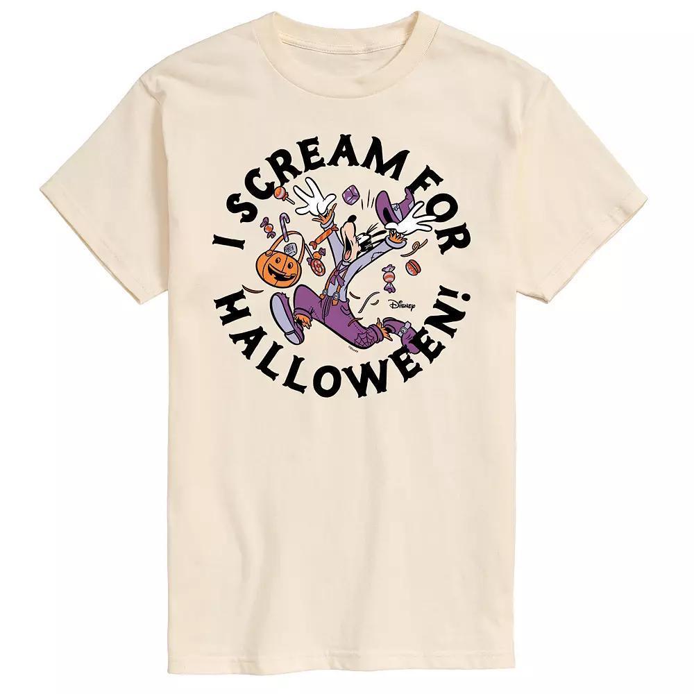 Disneys Goofy Mens I Scream For Halloween Graphic Tee Product Image
