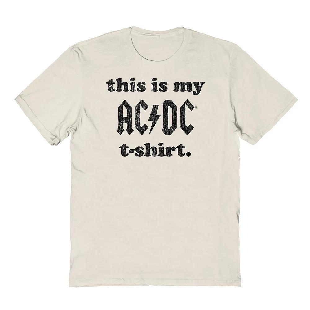 Men's This Is My ACDC Shirt Graphic Tee, Size: Small, Natural Product Image