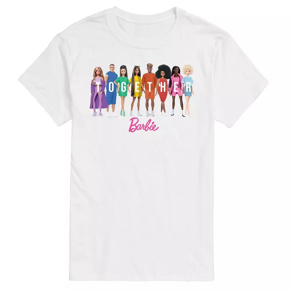 Men's Barbie Together Pride Graphic Tee, Size: XS, Black Product Image