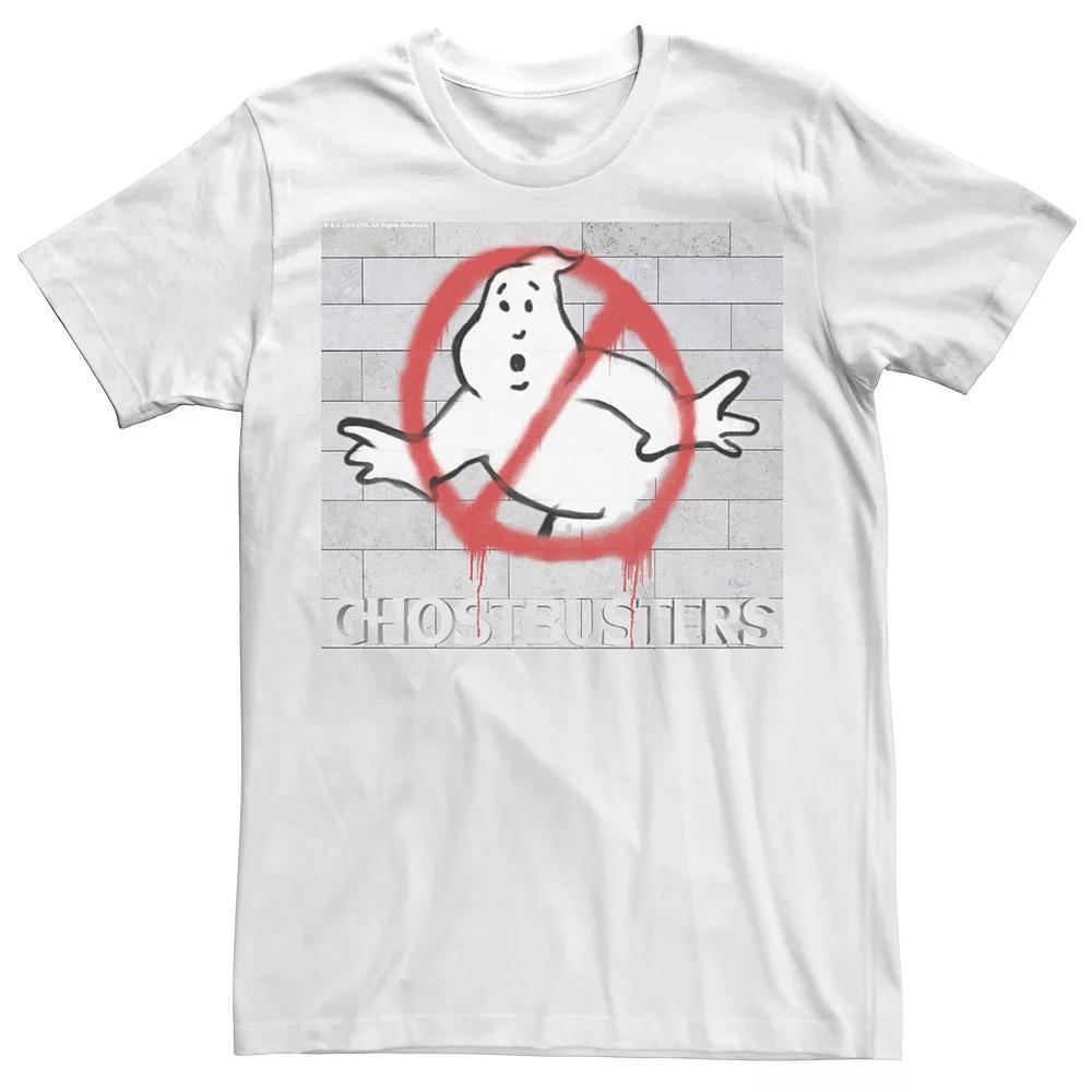 Men's Ghostbusters Brick Spray Logo Tee, Size: Small, White Product Image