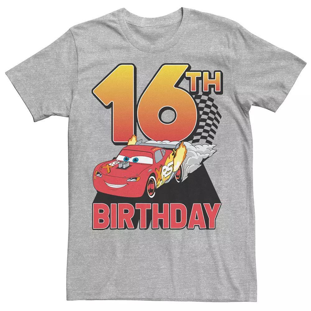 Disney / Pixar's Cars Lightning McQueen Men's 16th Birthday Racer Tee, Size: Medium, Athletic Grey Product Image