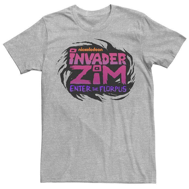 Mens Nickelodeon Invader Zim Enter Florpus Logo Graphic Tee Royal Grey Product Image