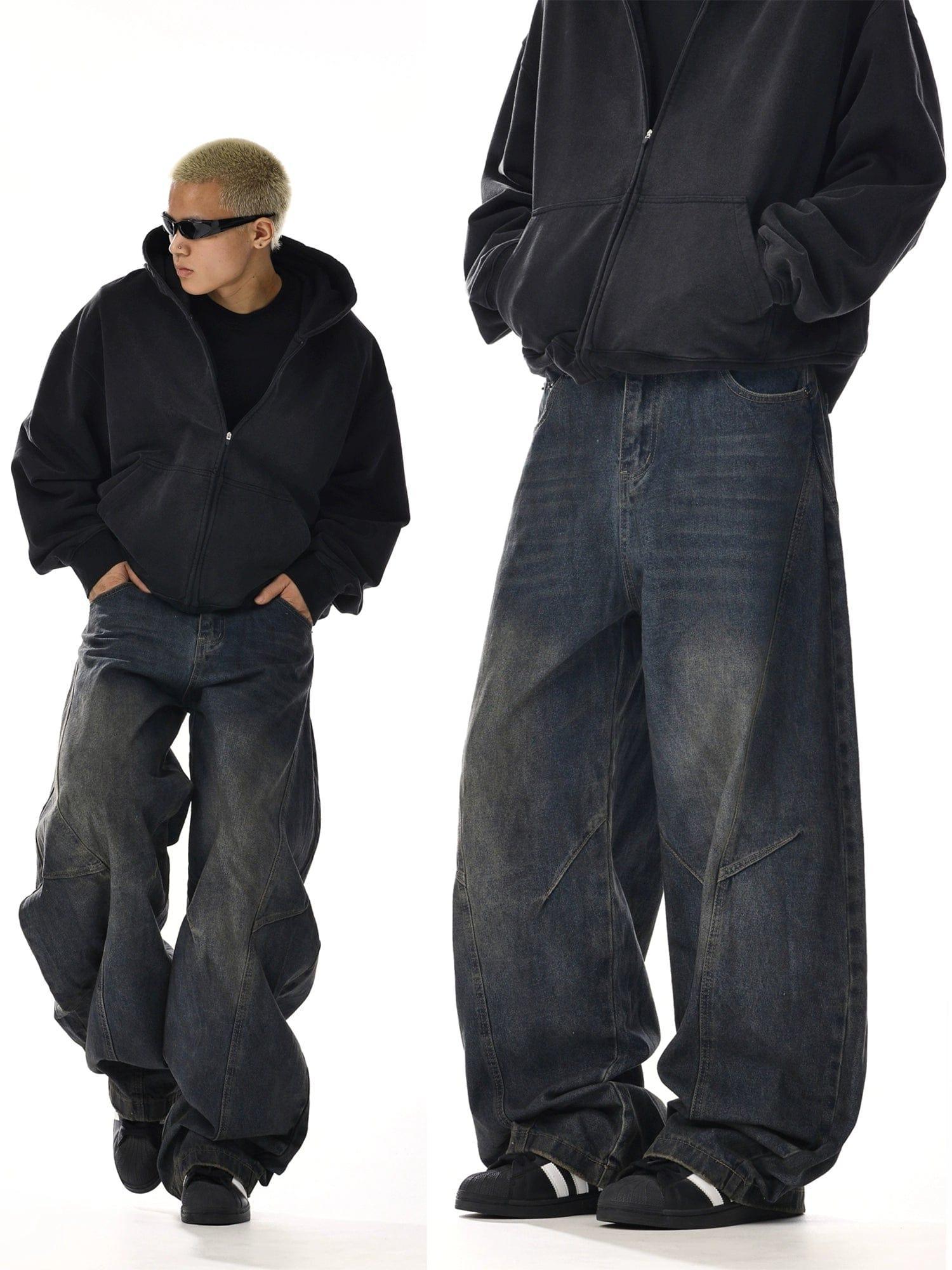 RT No. 12050 BLUE SCIMITAR STRAIGHT DENIM JEANS Product Image