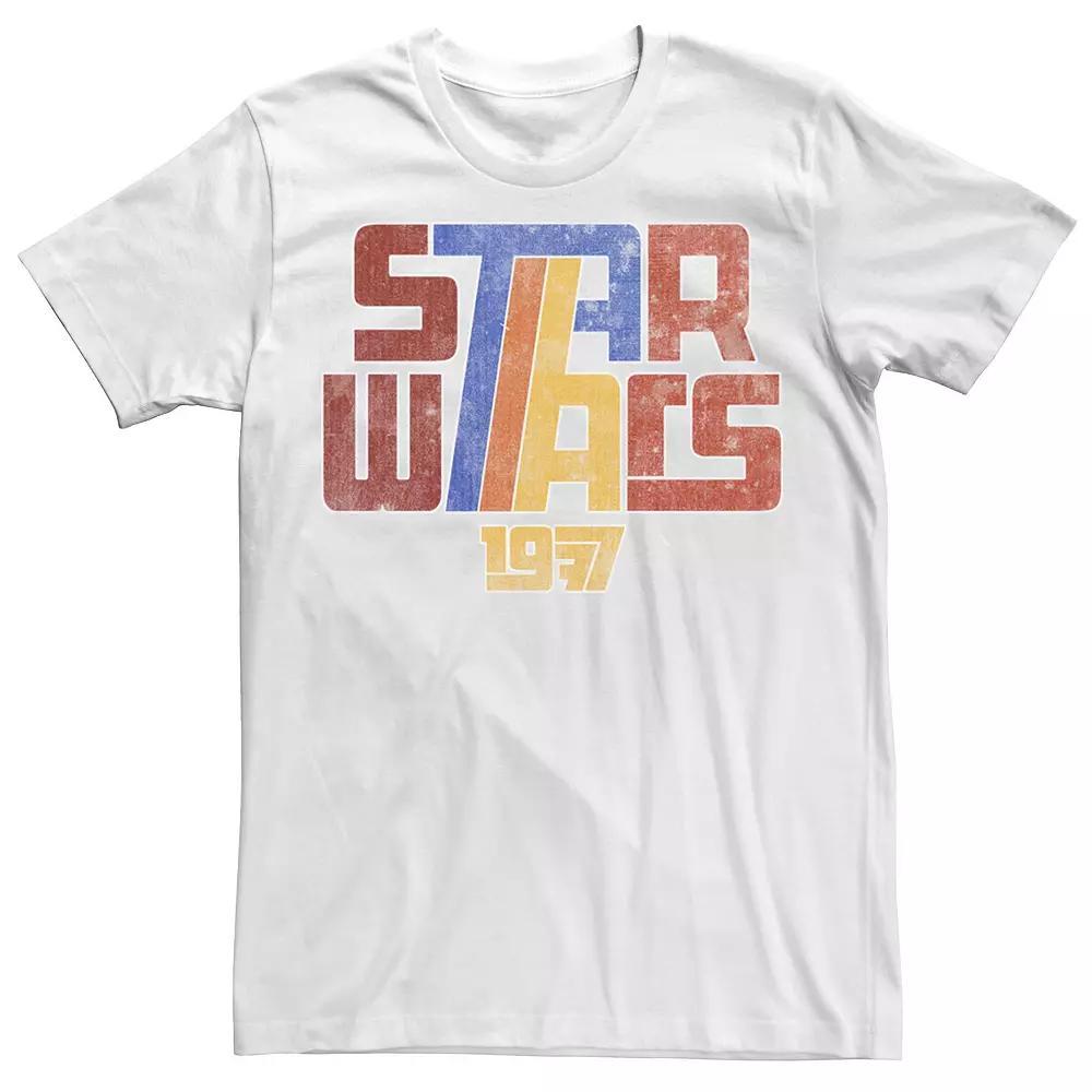 Men's Star Wars Super Retro 1977 Custom Logo Graphic Tee, Size: 3XL, Natural Product Image