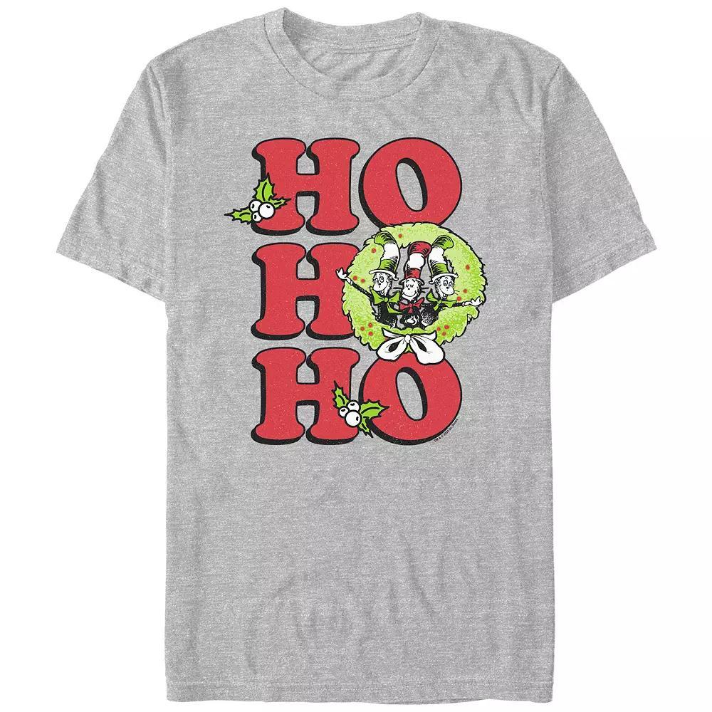 Men's Dr. Seuss Ho Ho Ho Graphic Tee, Size: XS, Athletic Grey Product Image