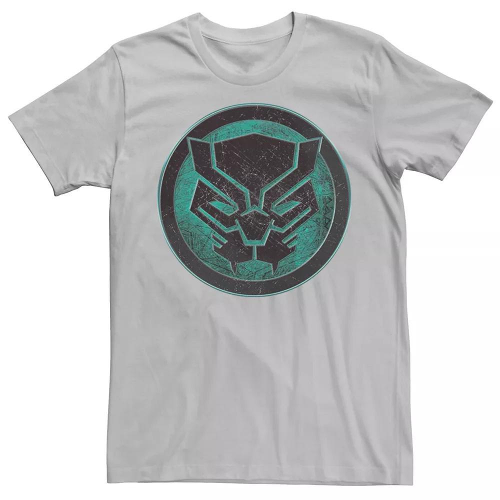 Men's Marvel Black Panther Badge Tee, Size: XXL, Silver Product Image