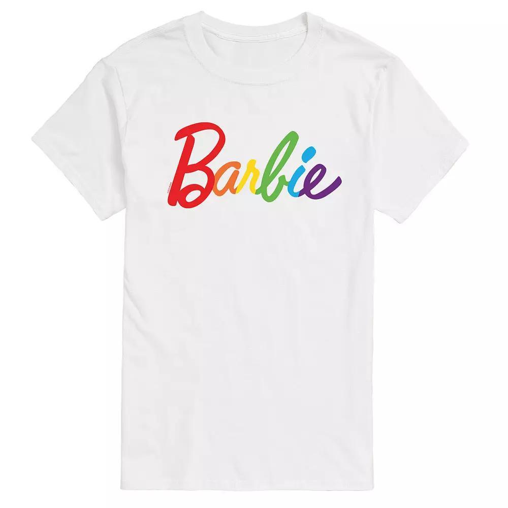 Big & Tall Barbie Pride Logo Graphic Tee, Mens Product Image