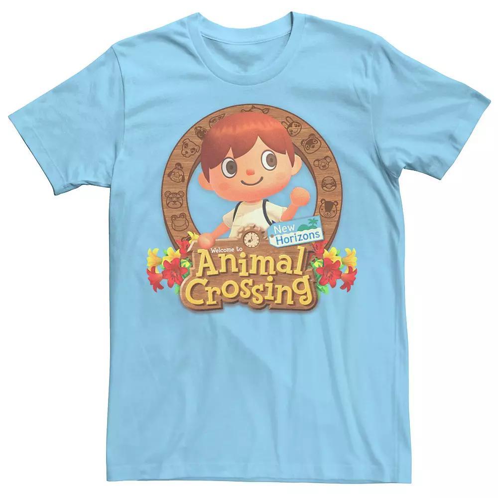 Men's Animal Crossing New Horizons Villager Portrait Tee, Size: XXL, Light Blue Product Image
