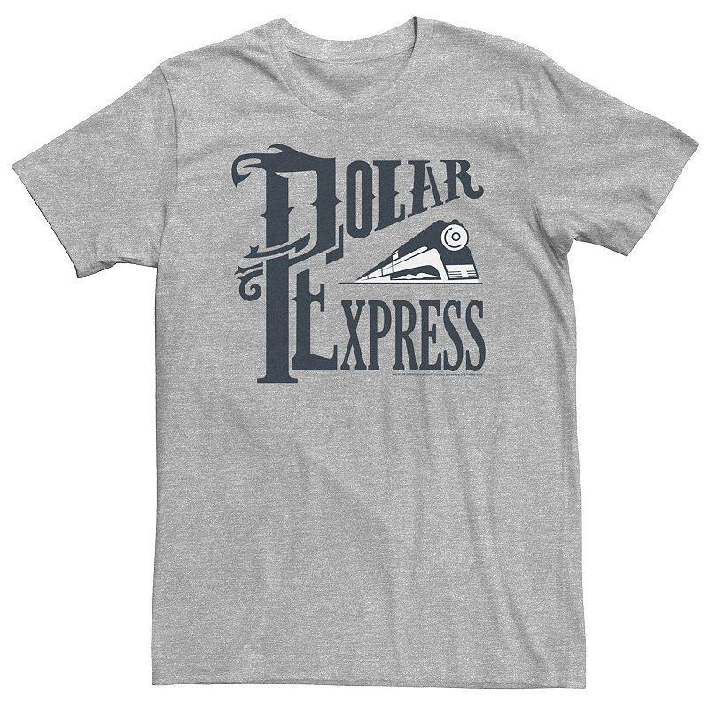 Big & Tall Polar Express Text Logo Tee, Men's, Size: Large Tall, Athletic Grey Product Image
