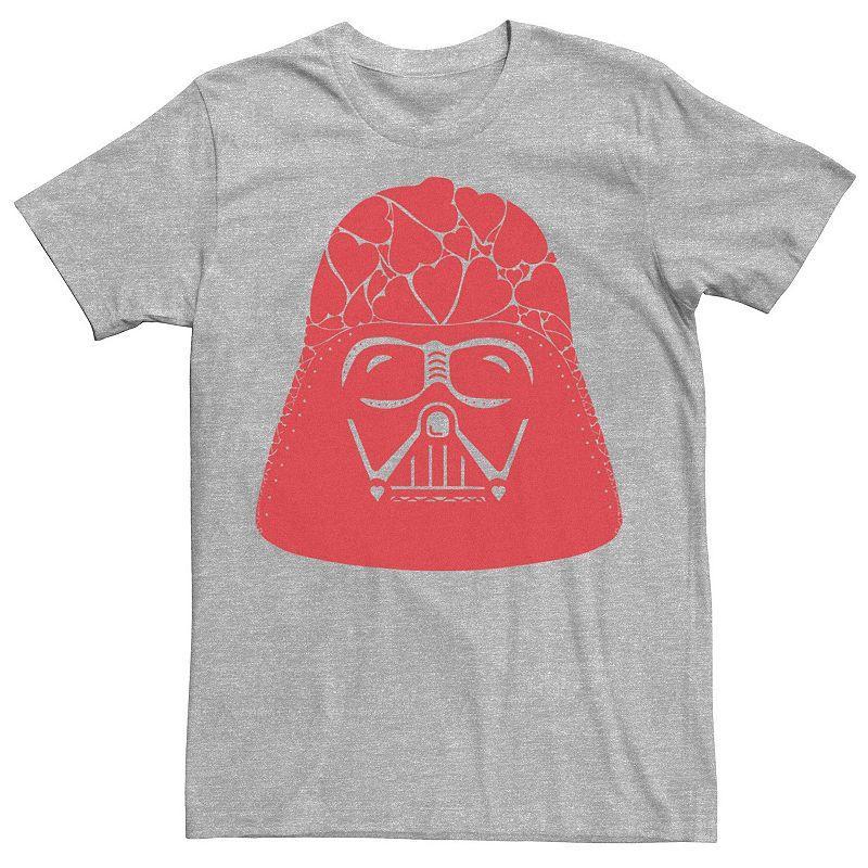 Men's Star Wars Valentine's Day Darth Vader Heart Fill Tee, Size: Medium, Athletic Grey Product Image