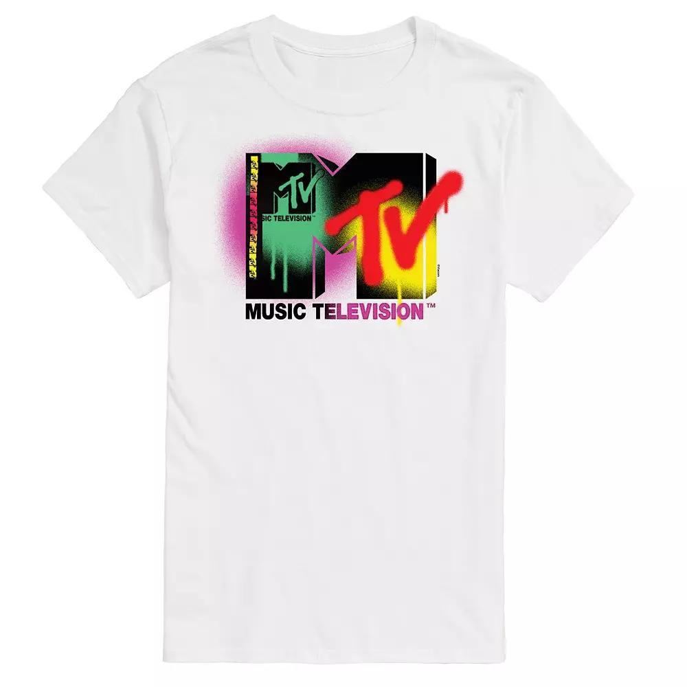 Big & Tall MTV Spray Stencil Logo Graphic Tee, Mens Product Image