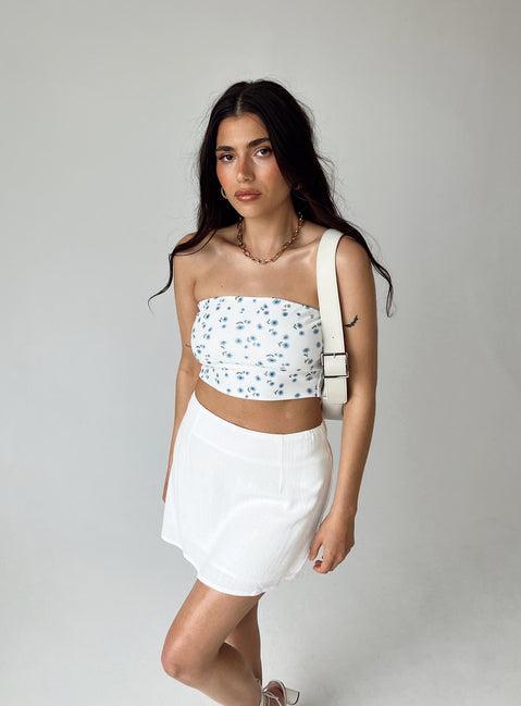 Selby Mini Skirt White Petite Product Image