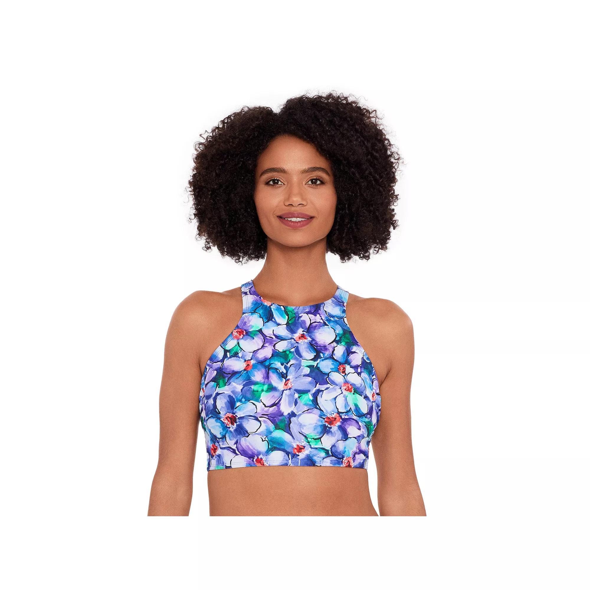 Women's Eco Beach Strappy Back Longline Bikini Top, Size: Small, Morning Tide Product Image
