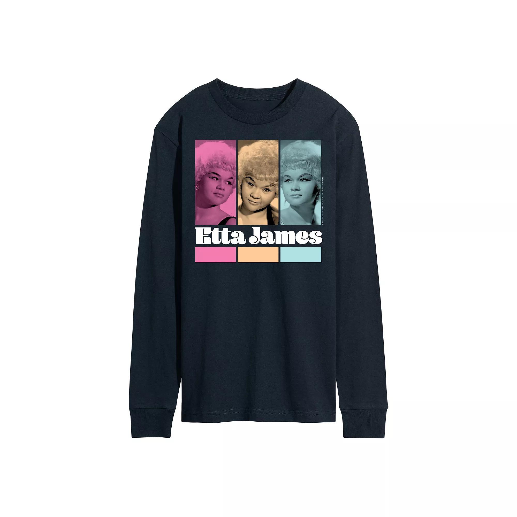 Mens Etta James Long Sleeve Tee Blue Product Image