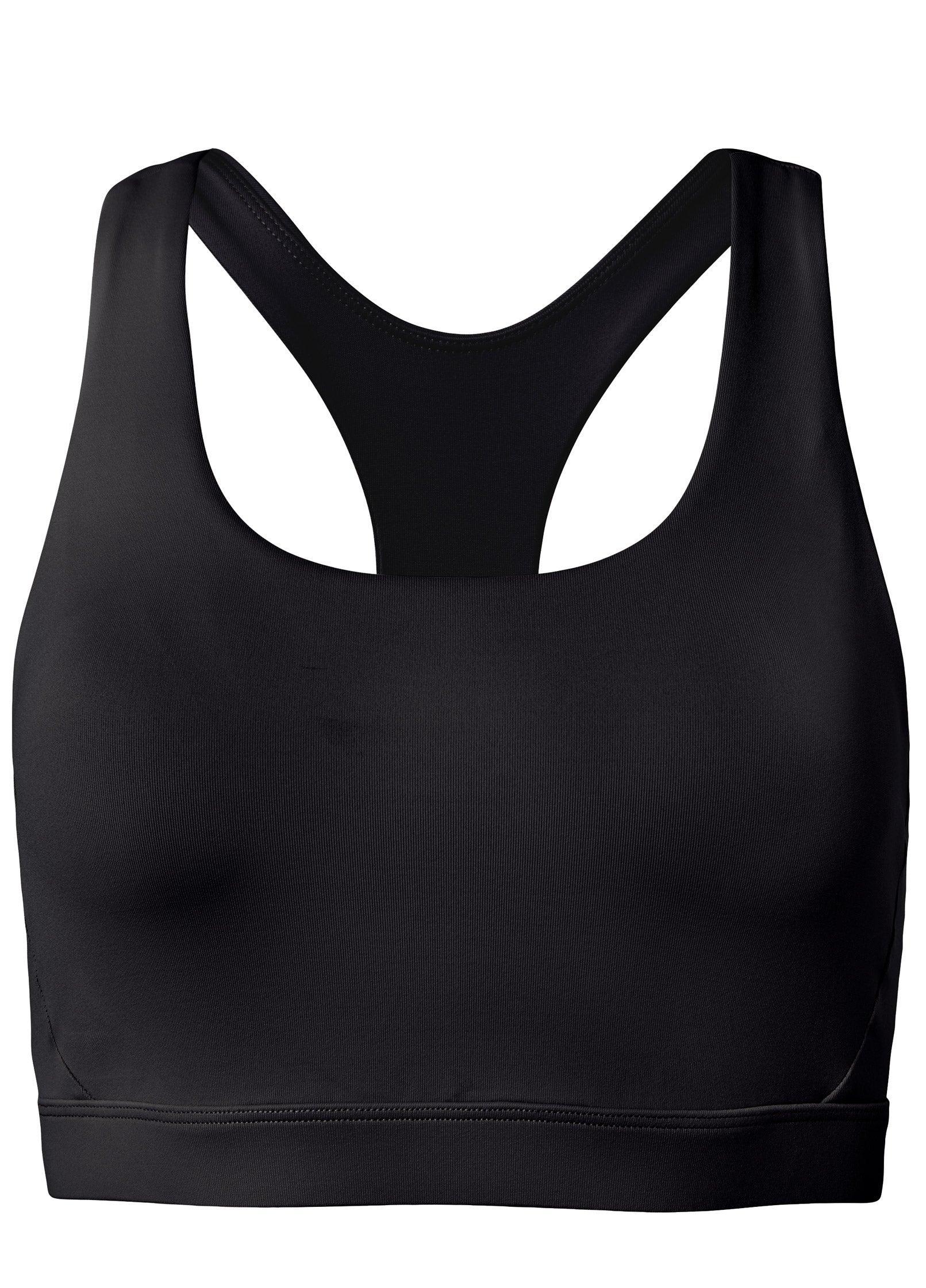 Back Keyhole Sports Bra  - Black Product Image