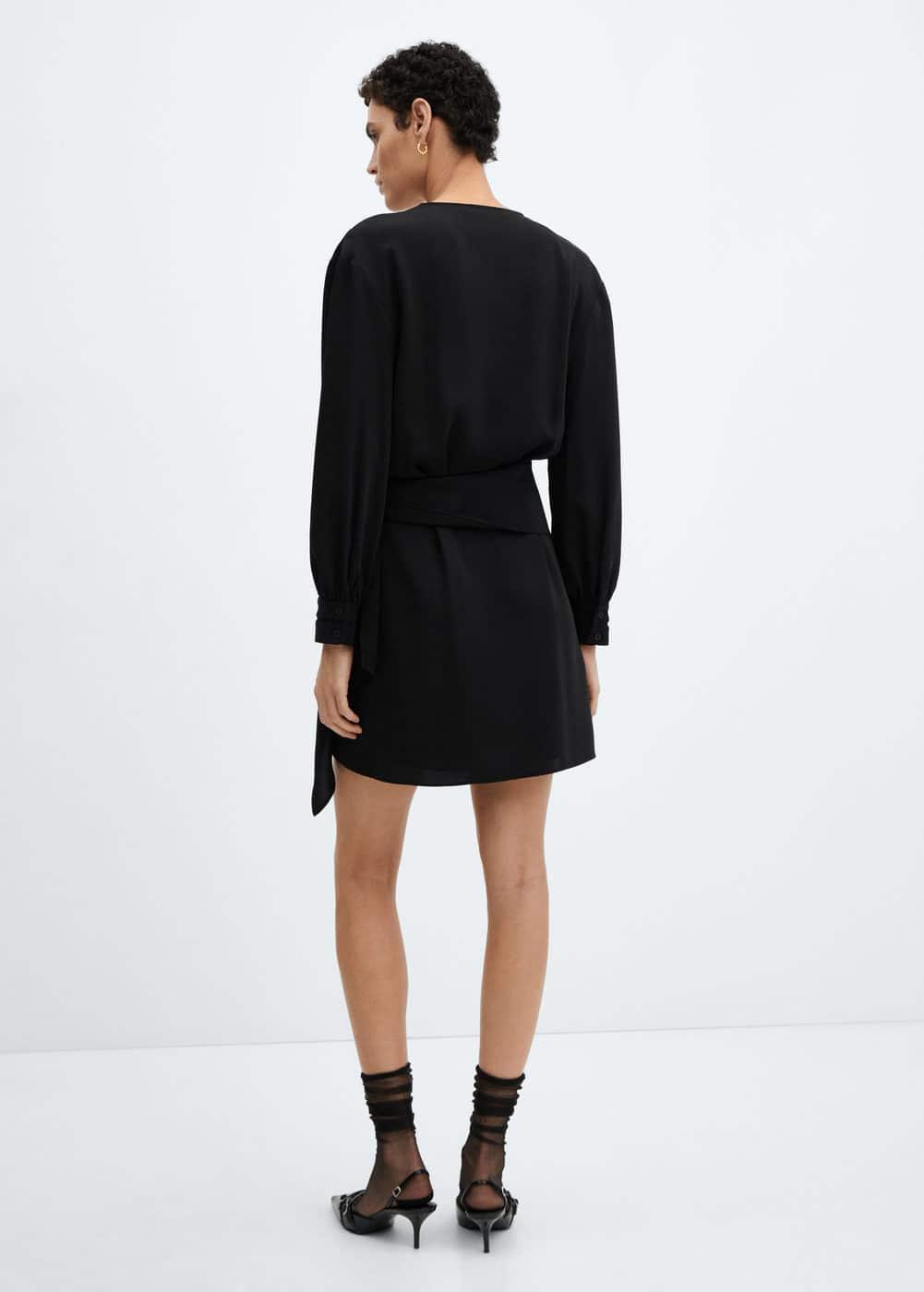 Mango Womens Bow Wrap Dress Product Image
