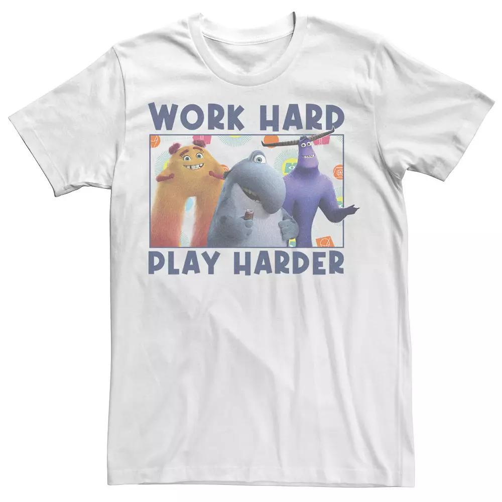 Disney / Pixar's Monsters At Work Men's Play Harder Quote Tee, Boy's, Size: XL, White Product Image