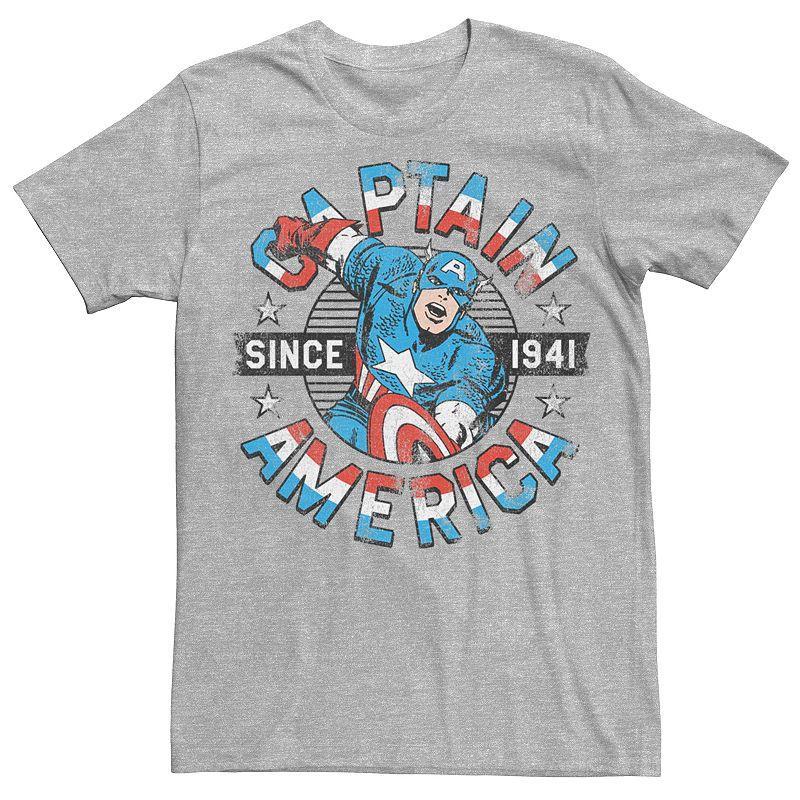 Mens Captain America Since 1941 Tee Athletic Grey Product Image