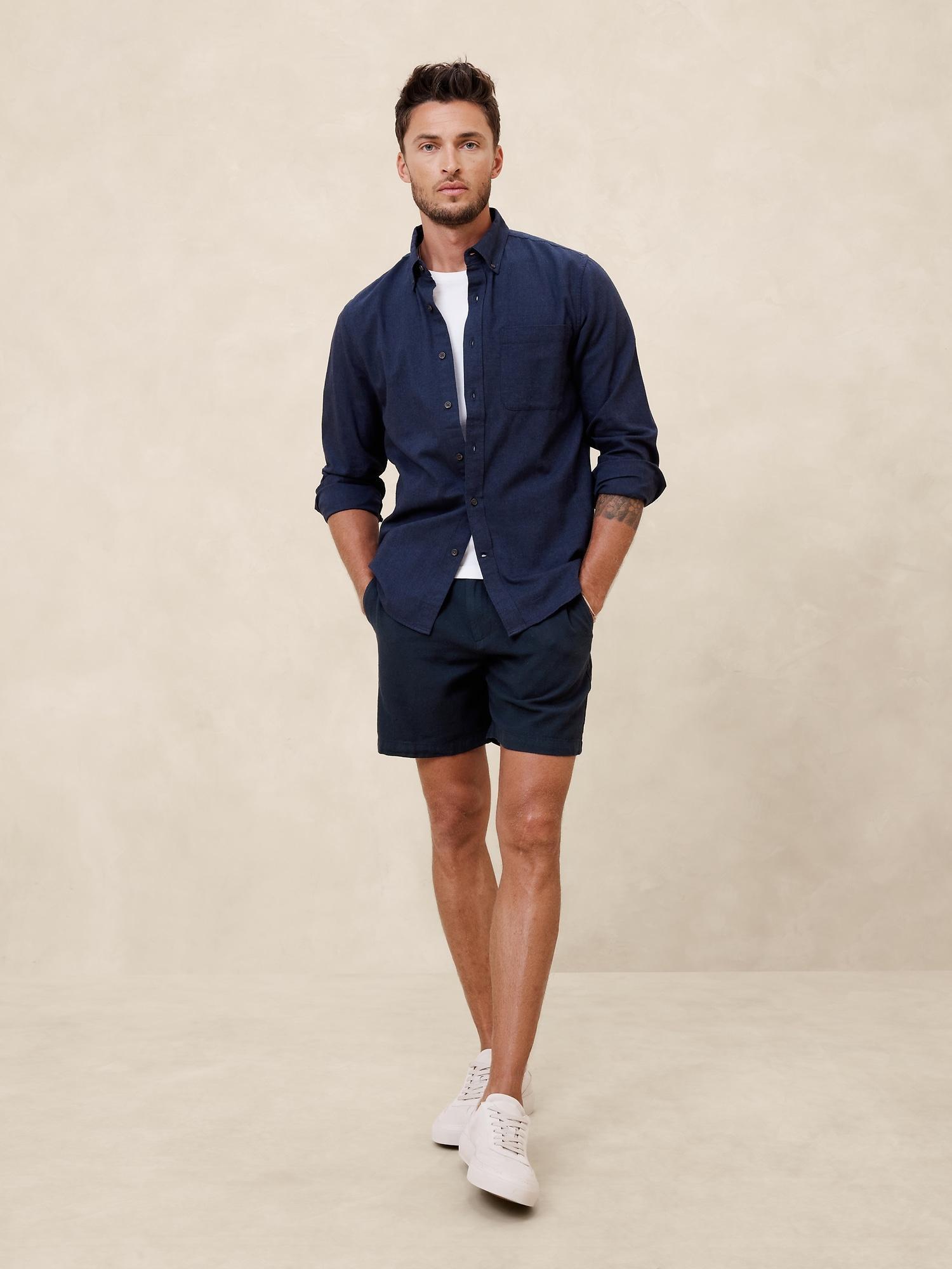 7" Linen-Blend Short Product Image