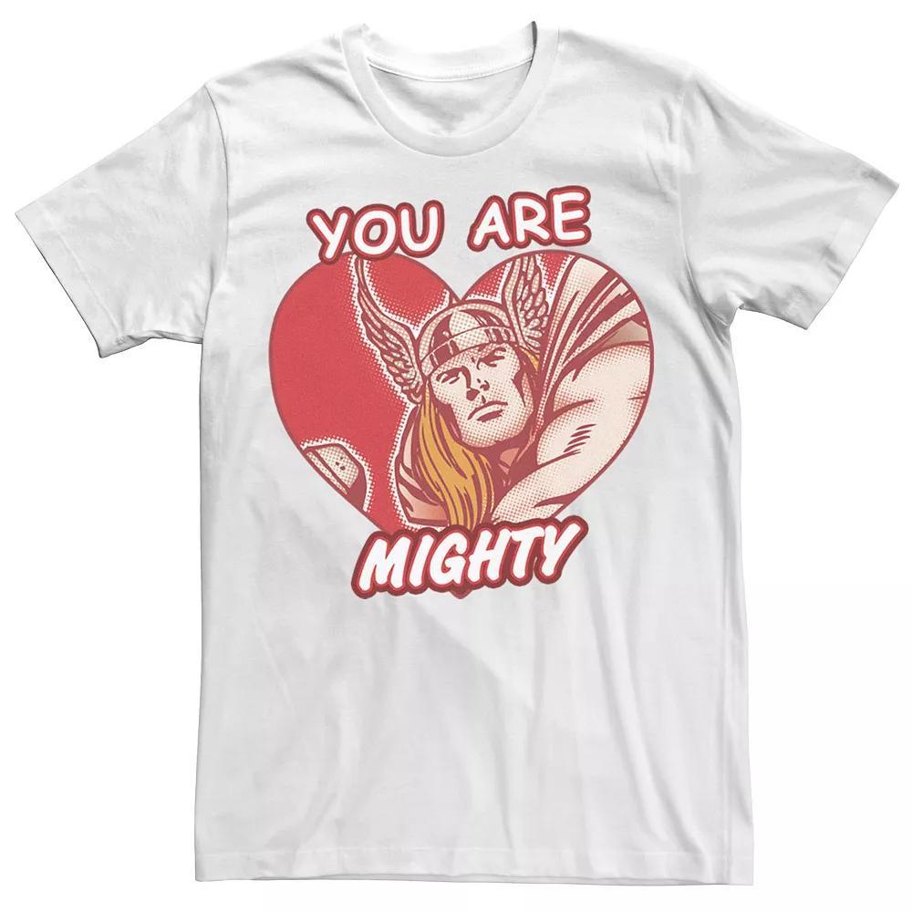 Men's Marvel Mighty Heart Comic Tee, Size: Medium, White Product Image