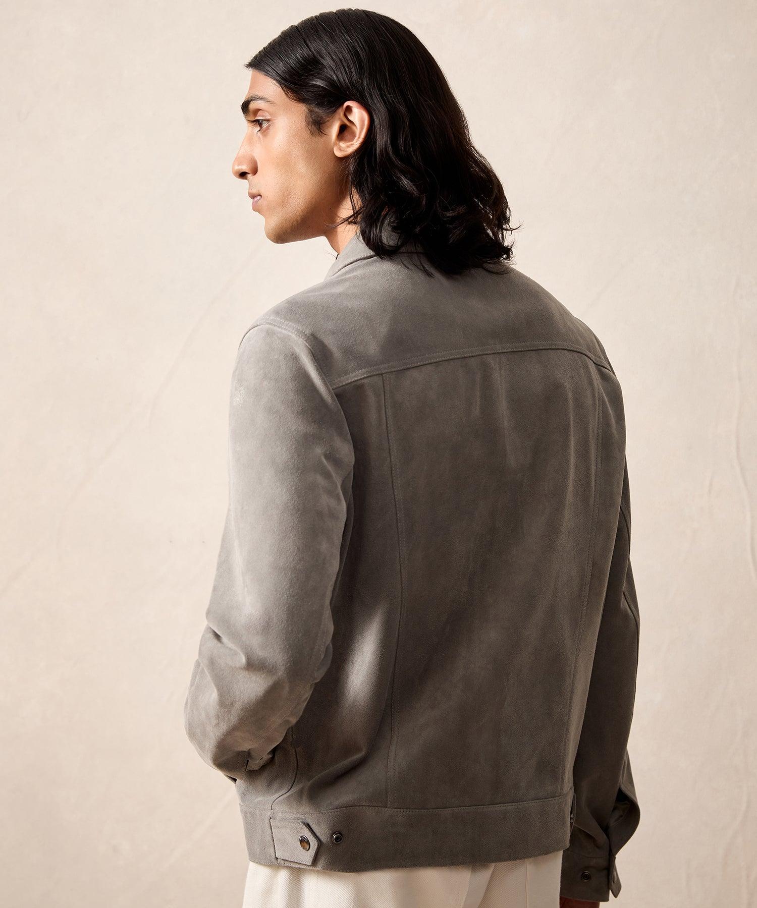 Italian Suede Snap Dylan Jacket Product Image