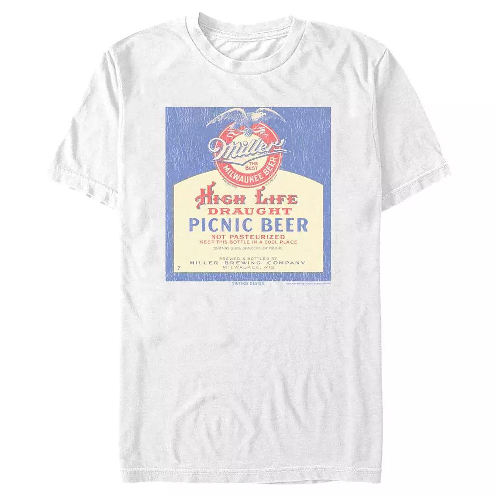 Men's Coors Light Vintage Poster Miller Graphic Tee, Size: Small, White Product Image