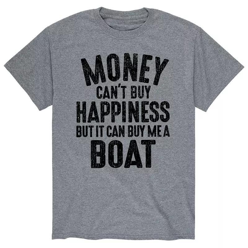 Mens Money Cant Buy Happiness Boat Tee Product Image