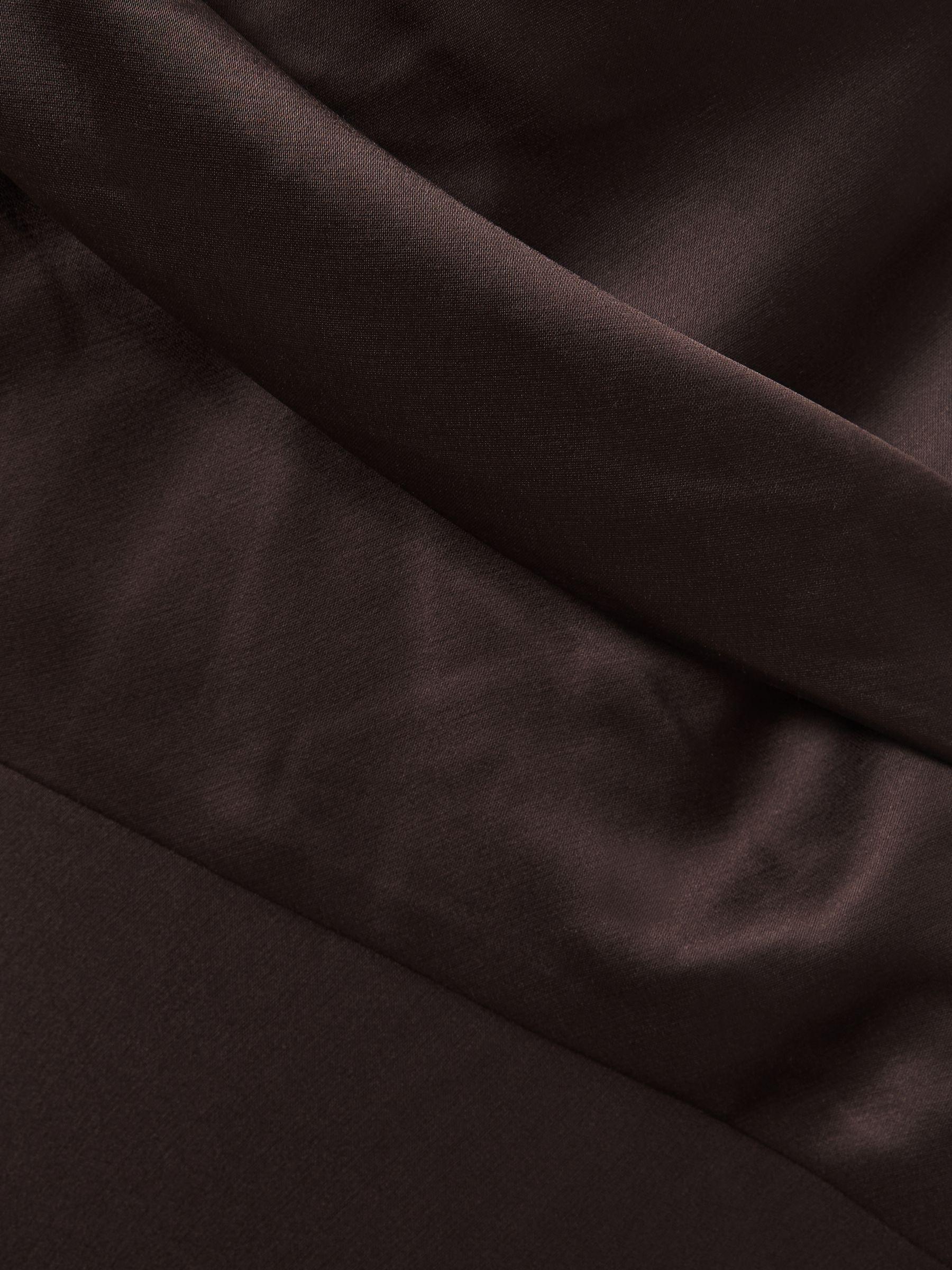Significant Other Asymmetric Draped Maxi Dress in Chocolate Product Image