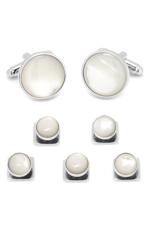 Mens Mother-of-Pearl Cuff Link 5-Stud Set Product Image