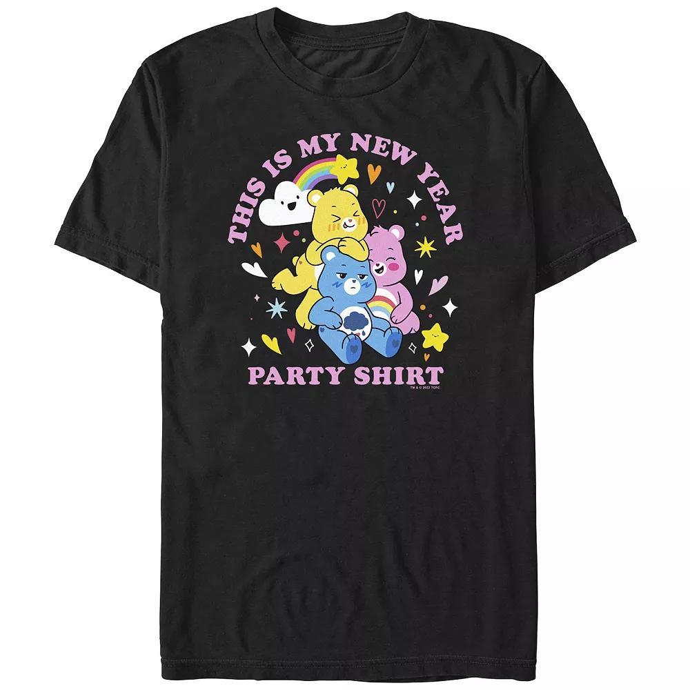 Men's Care Bears This Is My New Year Party Shirt Graphic Tee, Size: Medium, Black Product Image