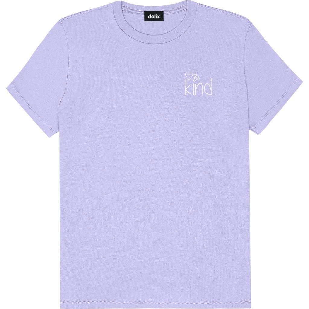 Dalix Be Kind Womens Relaxed Tee in Dark Lavender at Nordstrom, Size Xx-Large Product Image