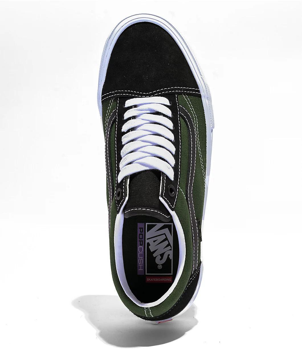 Vans Skate Old Skool Safari Black & Greenery Skate Shoes  Product Image