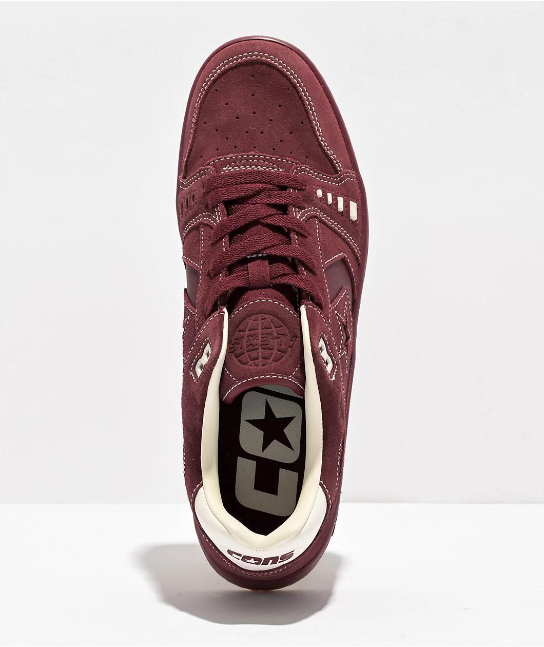 Converse AS-1 Pro Dark Burgundy & Egret Suede Skate Shoes Product Image