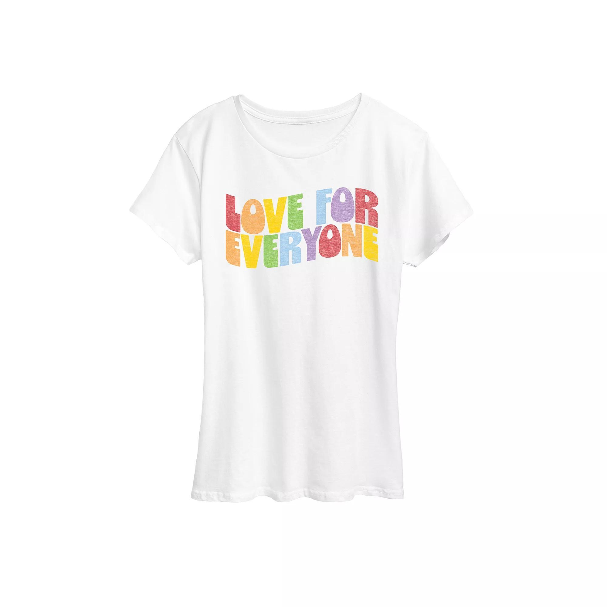 Womens Love For Everyone Pride Graphic Tee Product Image