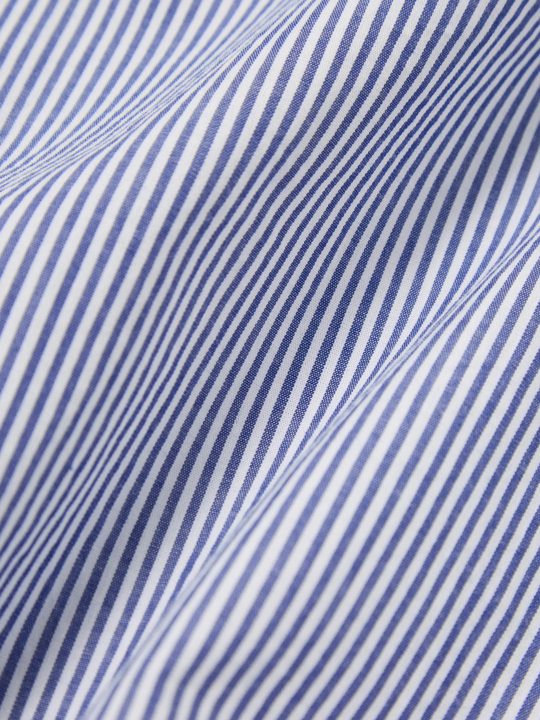 Blue Embroidered Classic Stripe Road Shirt Product Image