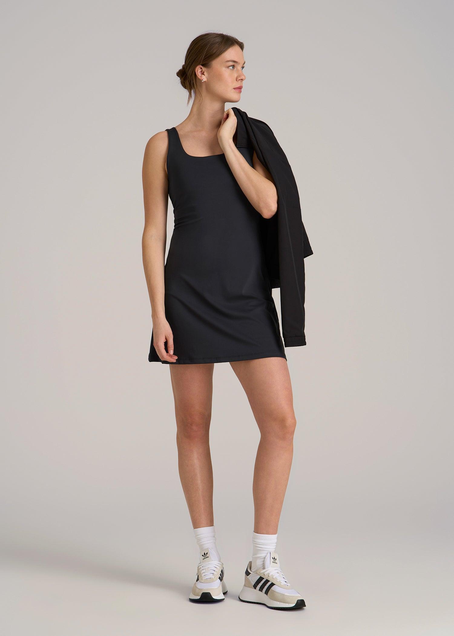 Active Dress with Shorts for Tall Women in Black Product Image