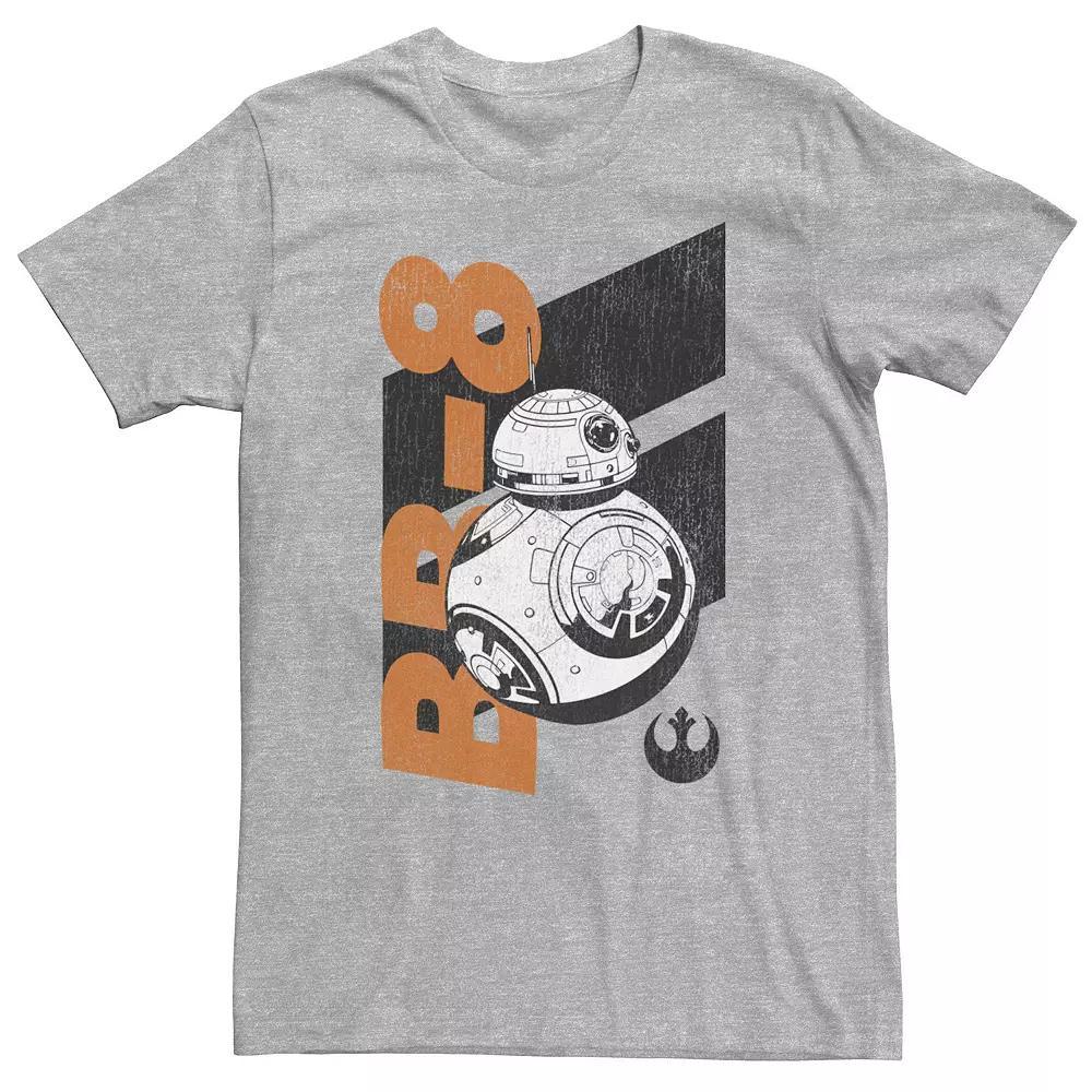 Big & Tall Star Wars BB-8 Simple Banner Tee, Men's, Size: 3XL Tall, Athletic Grey Product Image