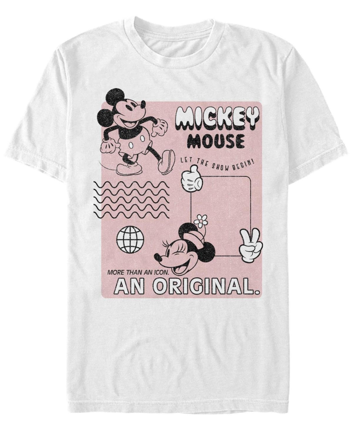 Men's Mickey Classic Orginal Mickey Vintage Poster Tee, Size: XL, White Product Image