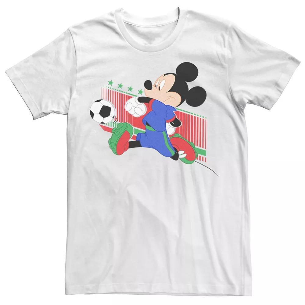 Disney's Mickey Mouse Italy Soccer Uniform Portrait Men's Tee, Size: Small, White Product Image