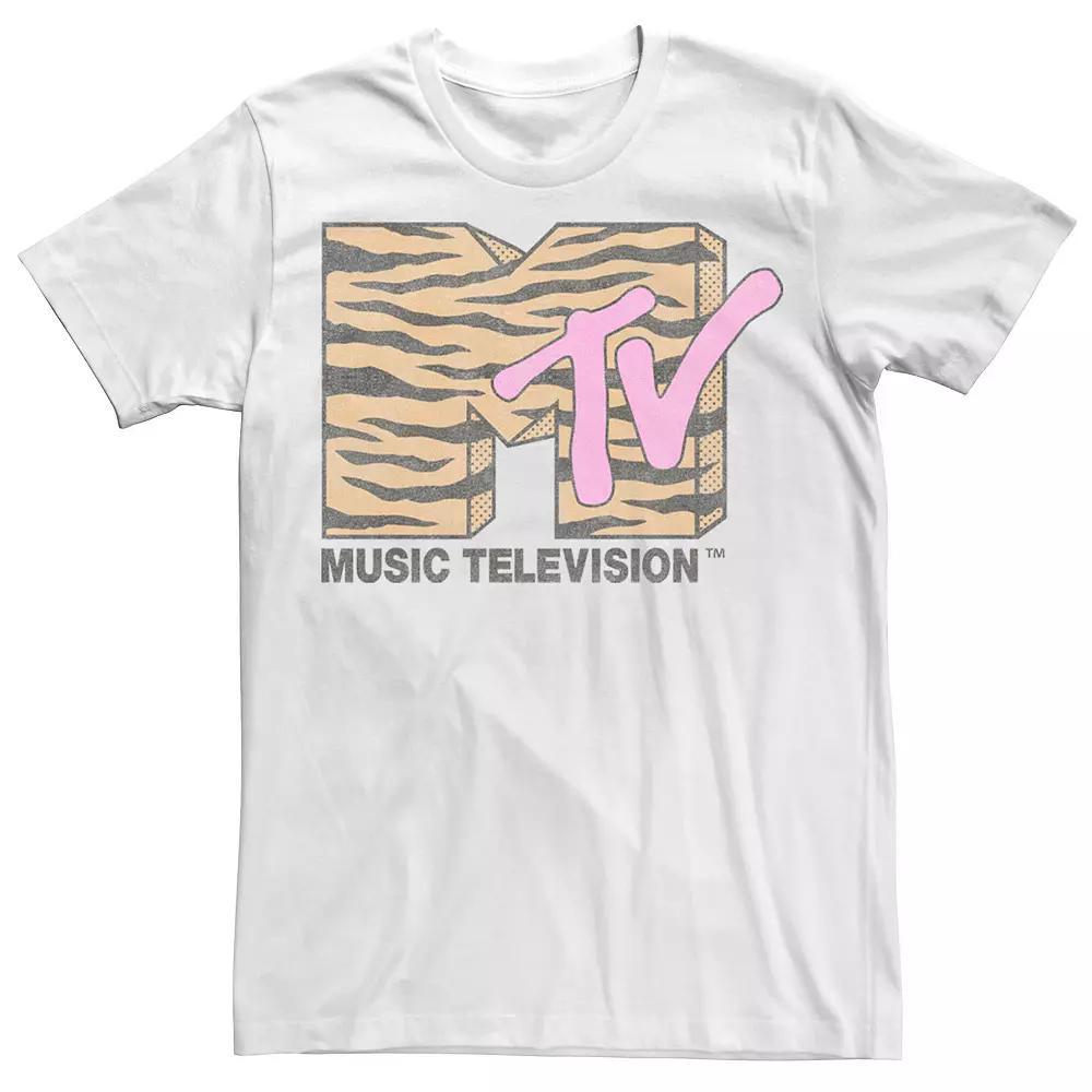 Men's MTV Vintage Tiger Logo Tee, Size: 3XL, White Product Image